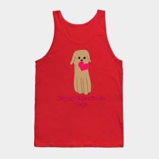 Happy Valentine's Day! (Dog With Heart) Tank Top